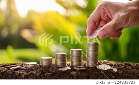 成長する豊かさ - 自然の中で育む資産形成の象徴 124839728