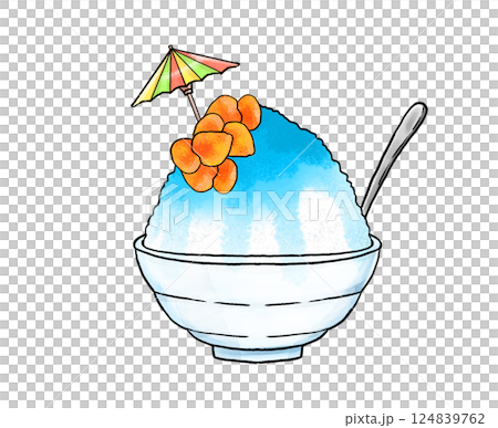 Blue Hawaii Mango Shaved Ice 124839762