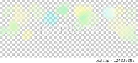 淡い黄色や黄緑や水色の水彩滲む光儚げな背景イラスト 124839895