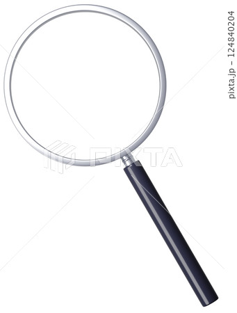 3Dイラスト_虫眼鏡 3Dイラスト_虫眼鏡 124840204