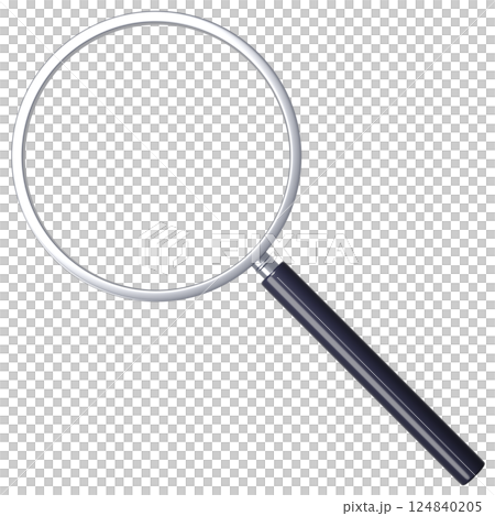 3Dイラスト_虫眼鏡 3Dイラスト_虫眼鏡 124840205