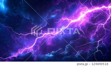 幻想的な光るイナズマ 幻想的な光るイナズマ 124840518