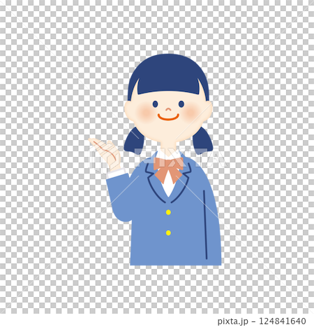 Blazer female student information upper body 124841640