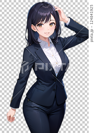 Woman in a suit posing 124841925