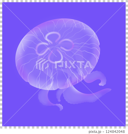Moon jellyfish_purple 124842048