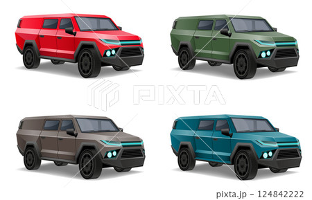 off road car to overcome restrictions and perform special tasks vector illustration 124842222