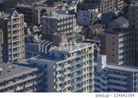 Urban Aerial View of Residential and Commercial Buildings, Japan Dec 8 2024 Urban Aerial View of Residential and Commercial Buildings, Japan Dec 8 2024 124842504