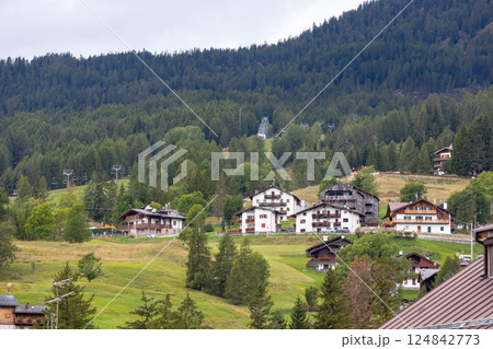 Summer scenery of Cortina d'Ampezzo, Italy Summer scenery of Cortina d'Ampezzo, Italy 124842773
