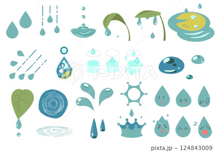 とんがりフォルムのしずくたち・かわいいバリエーションセット 124843009