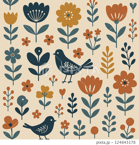 北欧デザインのイラスト素材 124843178