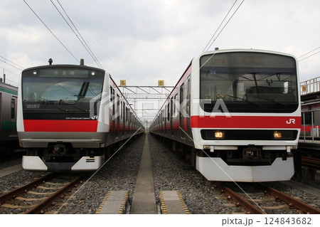 京葉線で活躍するE233系と209系 京葉線で活躍するE233系と209系 124843682