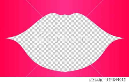 Kiss mark frame design 124844015