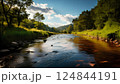 静寂に包まれた川辺 124844191
