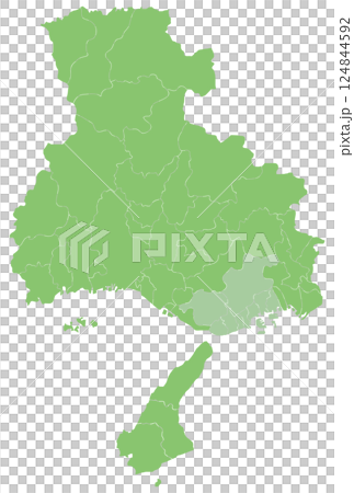 分割できる兵庫県、神戸市地図 124844592
