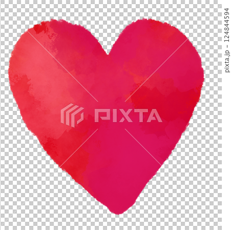 Painted red heart symbol - Stock Illustration [124844594] - PIXTA