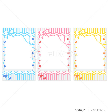 落書きチェキ インスタントカメラ デコレーション フレーム ピンク シアン イエロー 落書きチェキ インスタントカメラ デコレーション フレーム ピンク シアン イエロー 124844637