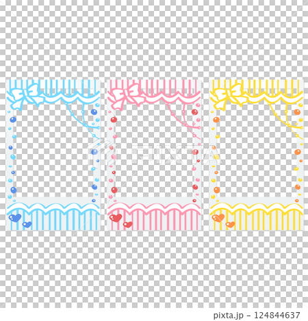 Graffiti Cheki Instant Camera Decoration Frame Pink Cyan Yellow Graffiti Cheki Instant Camera Decoration Frame Pink Cyan Yellow 124844637