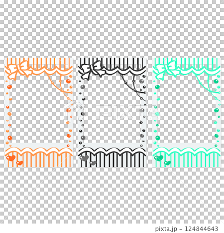 Graffiti Cheki Instant Camera Decoration Frame Orange Black Mint 124844643