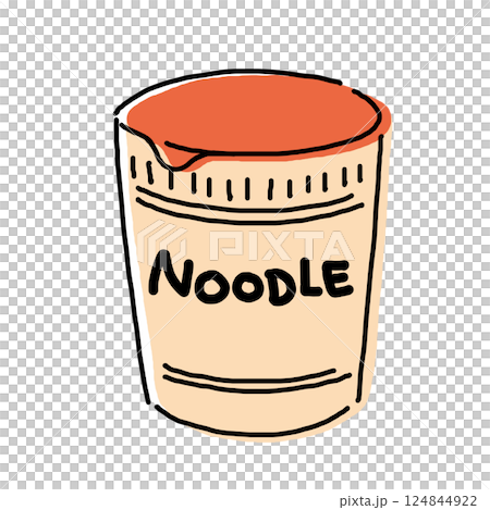 Simple illustration of instant noodles 124844922