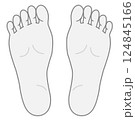 足の裏のイラスト モノトーン 足の裏のイラスト モノトーン 124845166