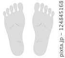 足の裏のイラスト モノトーン 足の裏のイラスト モノトーン 124845168
