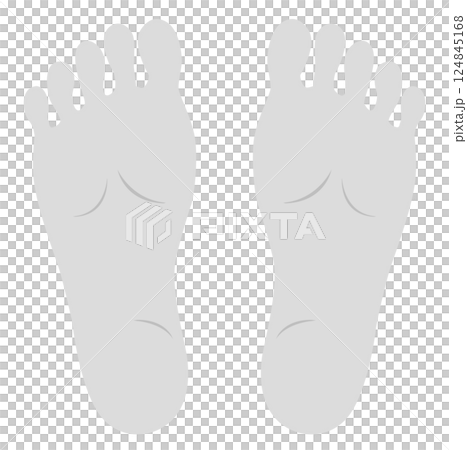 腳底單色插圖 124845168