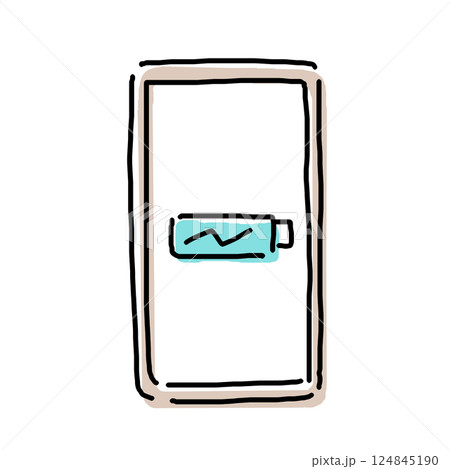スマートフォン　充電　電池切れ 124845190
