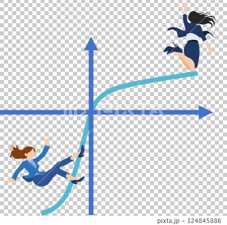 プロスペクト理論のグラフィック素材イラスト プロスペクト理論のグラフィック素材イラスト 124845886
