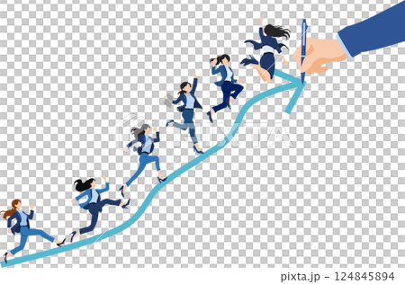 實現目標的路線圖插圖 實現目標的路線圖插圖 124845894