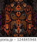 Snake skin seamless pattern. Reptile seamless texture. Animal print.  124845948