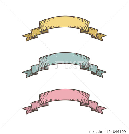Retro ribbon, vector. 124846199