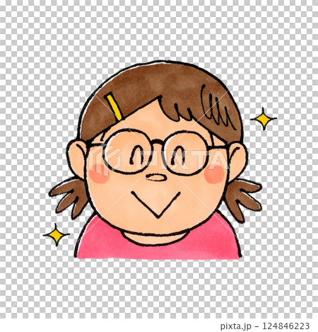 Girls wearing glasses 124846223