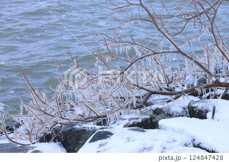 琵琶湖としぶき氷 124847428