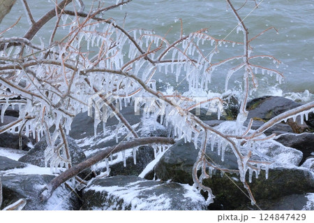 琵琶湖としぶき氷 琵琶湖としぶき氷 124847429