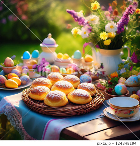 Easter table 124848194