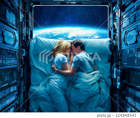 宇宙ホテルのイメージ素材 124848541