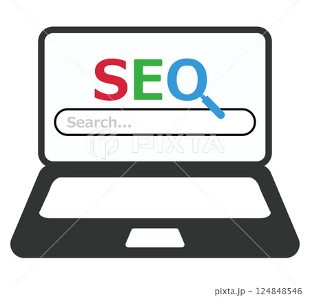 SEOアイコン　ノートパソコン 124848546