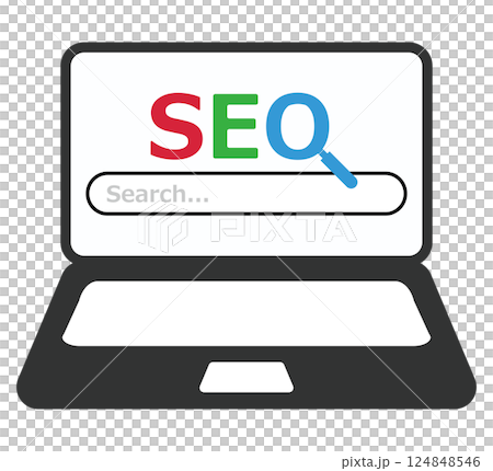 SEOアイコン　ノートパソコン 124848546