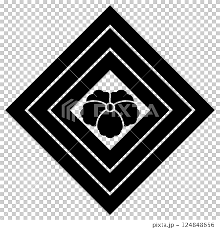 This is the family crest. It is a large split ivy pattern on three nested boxes. 124848656
