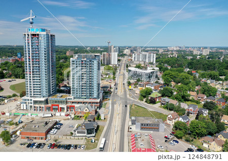 Aerial of Kitchener, Canada in late summer 124848791