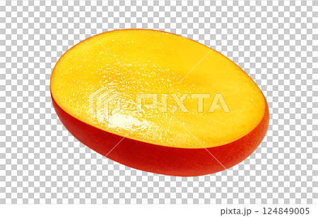 Mango illustration realistic white background Mango illustration realistic white background 124849005