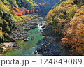 保津峡川下りの秋 124849089