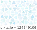 ドットとボーダー模様の三角形 124849106
