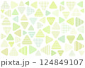 ドットとボーダー模様の三角形 124849107