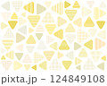 ドットとボーダー模様の三角形 124849108