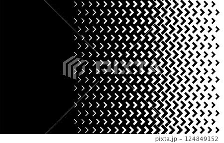 三角形の矢印が右へ向かうハーフトーン 三角形の矢印が右へ向かうハーフトーン 124849152