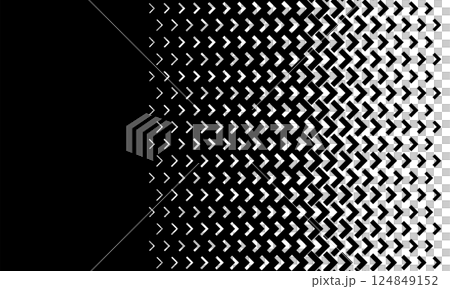 三角形の矢印が右へ向かうハーフトーン 三角形の矢印が右へ向かうハーフトーン 124849152