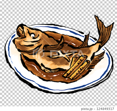 Simmered rockfish 124849317