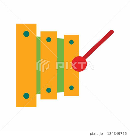 Xylophone icon vector image. Suitable for mobile apps, web apps and print media. 124849756