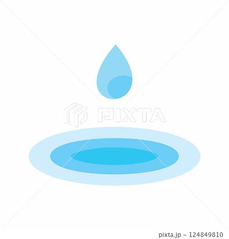 Water Droplet icon vector image. Suitable for mobile apps, web apps and print media. Water Droplet icon vector image. Suitable for mobile apps, web apps and print media. 124849810